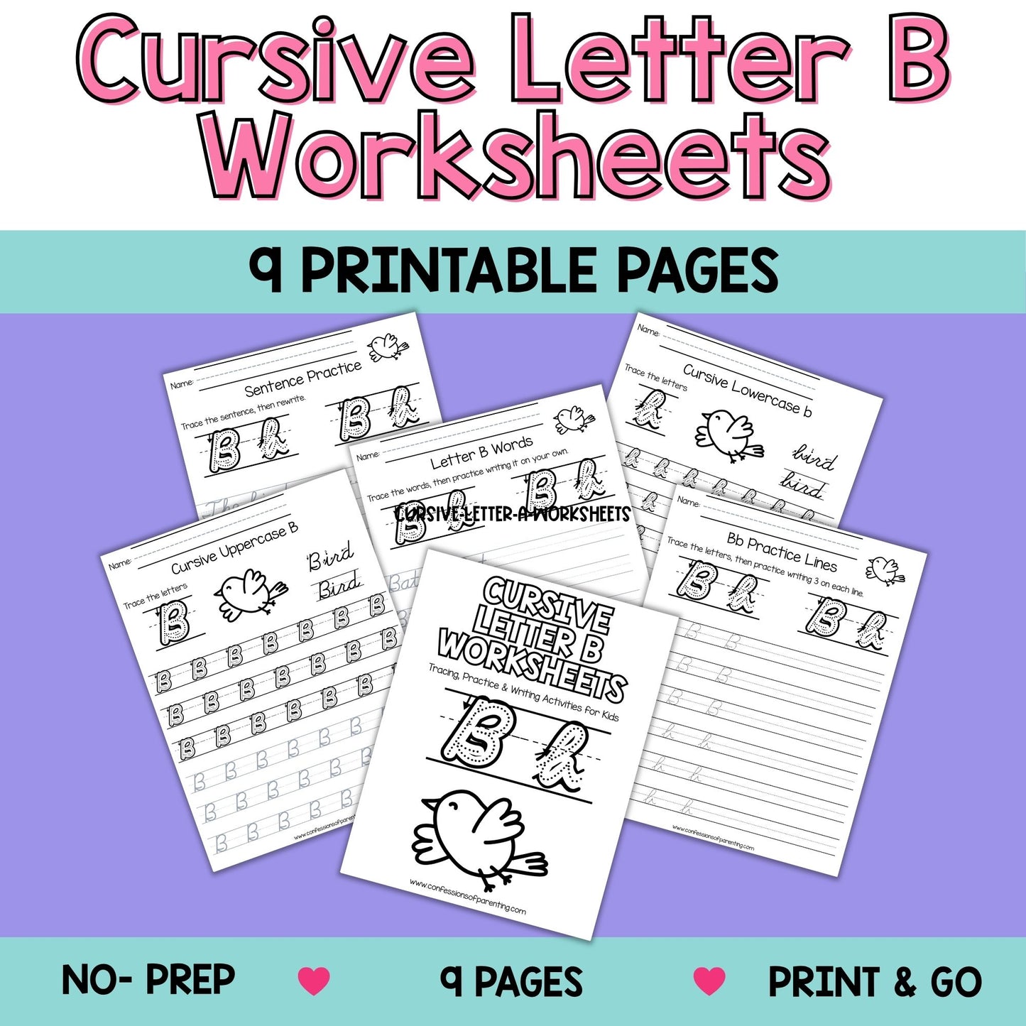 Cursive Worksheets A–Z Bundle (234 Printable Pages for Kids)