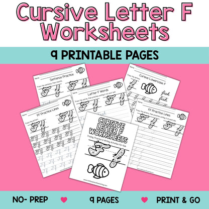 Cursive Worksheets A–Z Bundle (234 Printable Pages for Kids)