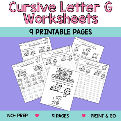 Cursive Worksheets A–Z Bundle (234 Printable Pages for Kids)