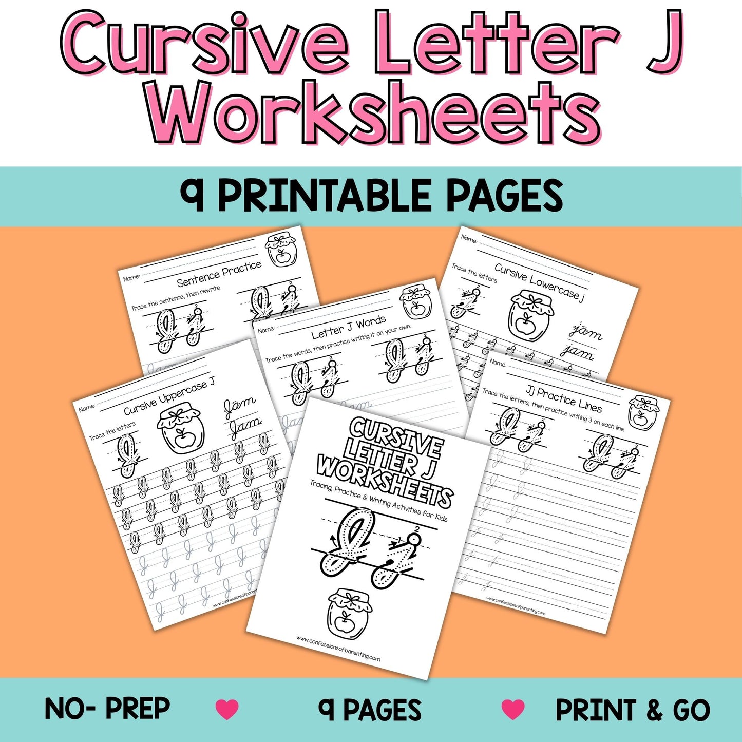 Cursive Worksheets A–Z Bundle (234 Printable Pages for Kids)