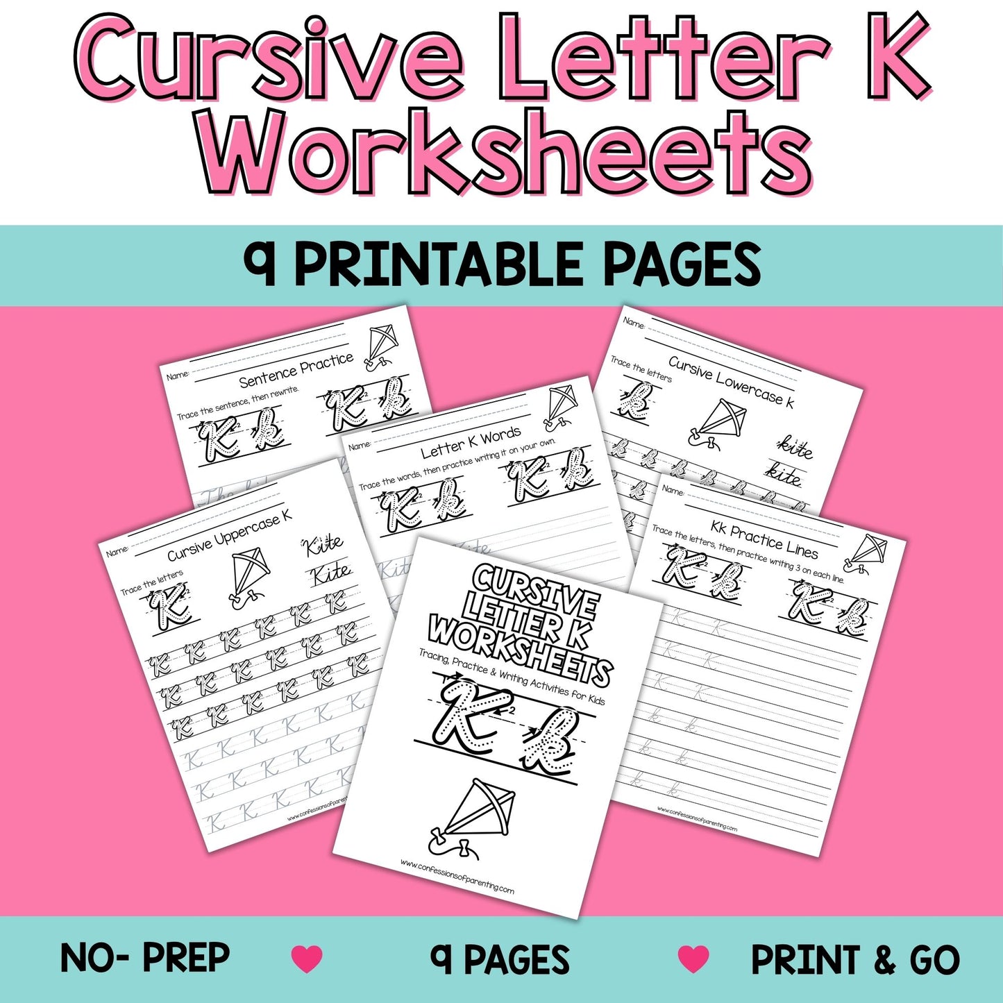 Cursive Worksheets A–Z Bundle (234 Printable Pages for Kids)