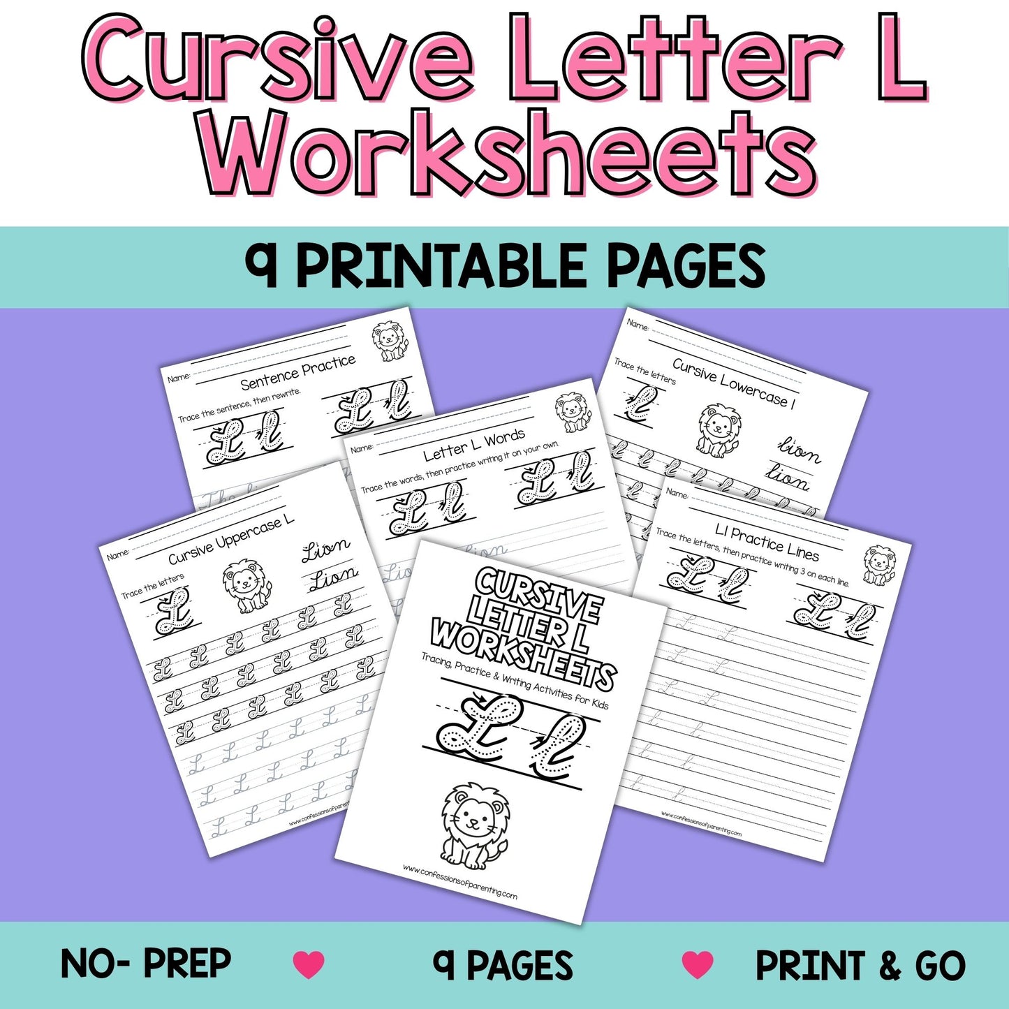 Cursive Worksheets A–Z Bundle (234 Printable Pages for Kids)