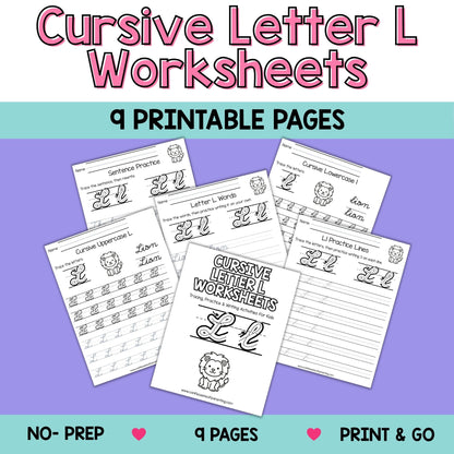 Cursive Worksheets A–Z Bundle (234 Printable Pages for Kids)