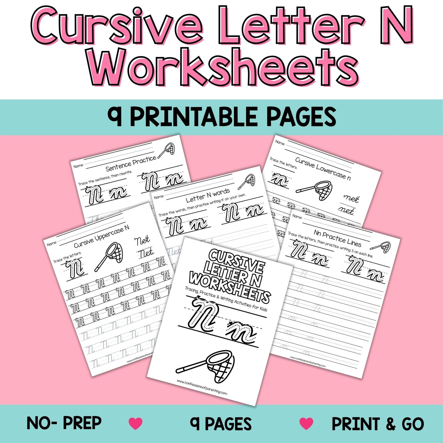 Cursive Worksheets A–Z Bundle (234 Printable Pages for Kids)