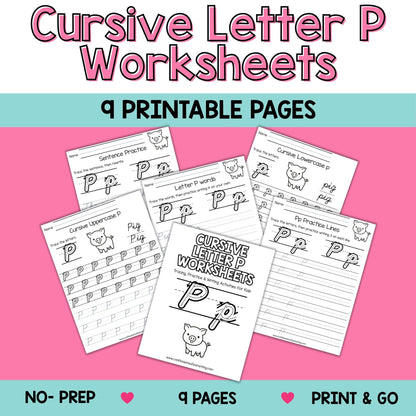 Cursive Worksheets A–Z Bundle (234 Printable Pages for Kids)