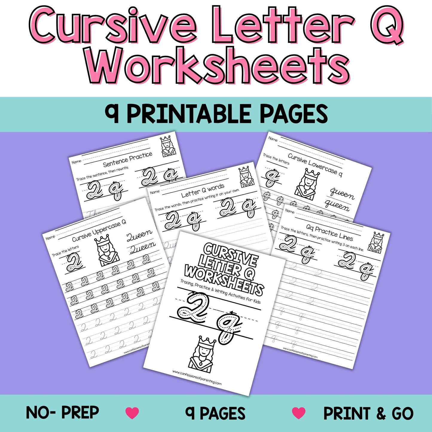 Cursive Worksheets A–Z Bundle (234 Printable Pages for Kids)