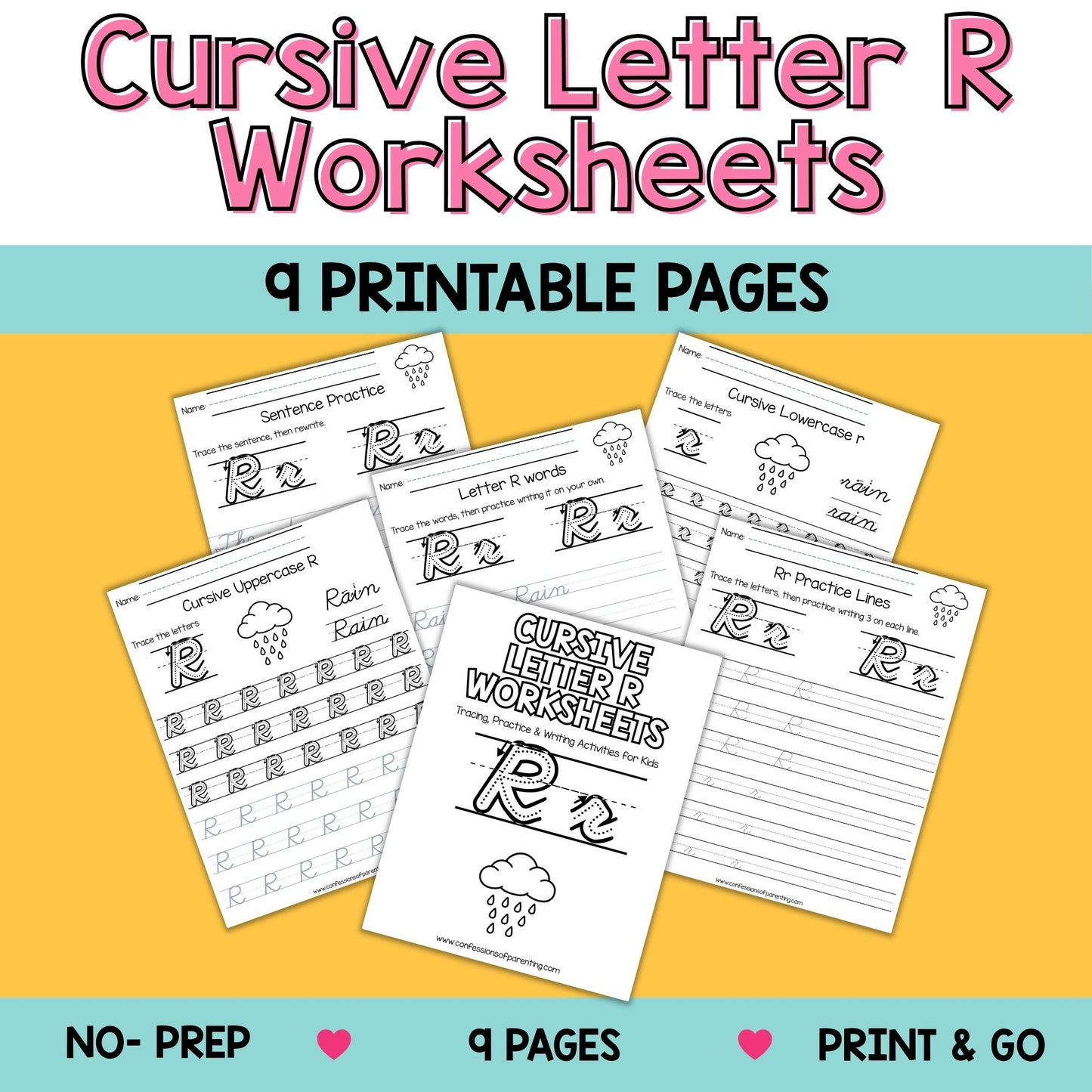 Cursive Worksheets A–Z Bundle (234 Printable Pages for Kids)