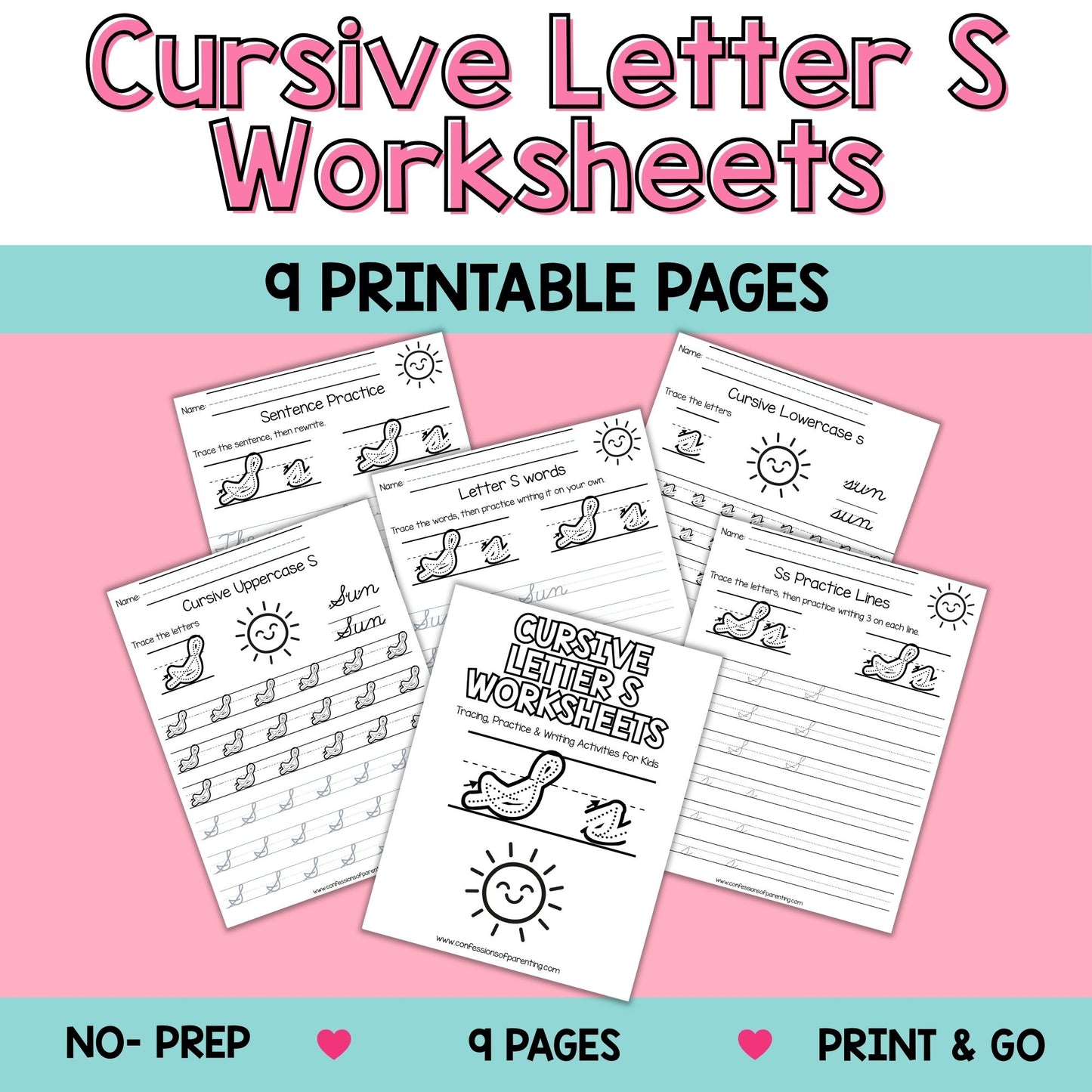 Cursive Worksheets A–Z Bundle (234 Printable Pages for Kids)