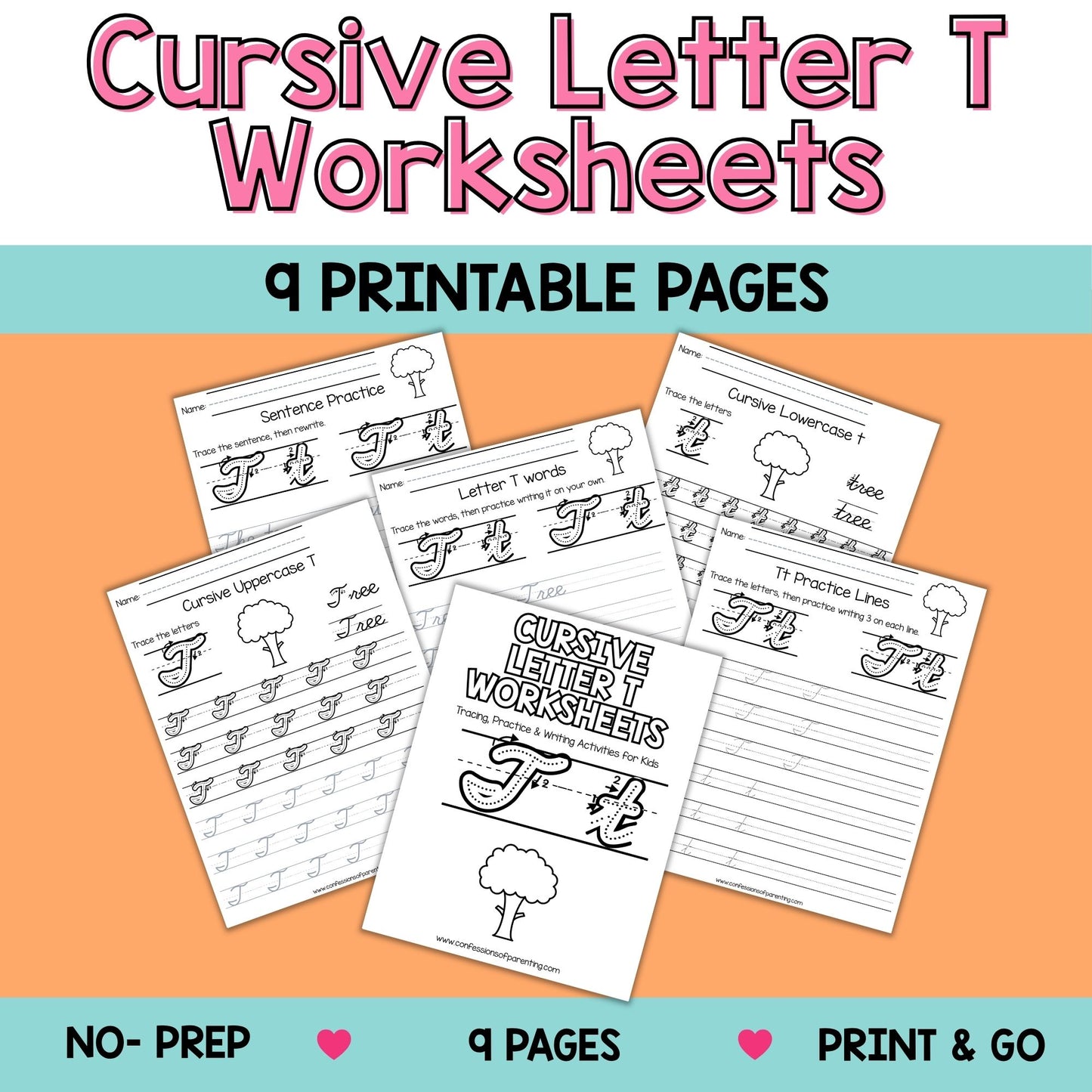 Cursive Worksheets A–Z Bundle (234 Printable Pages for Kids)
