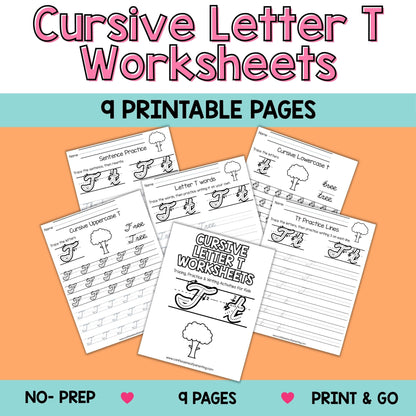 Cursive Worksheets A–Z Bundle (234 Printable Pages for Kids)