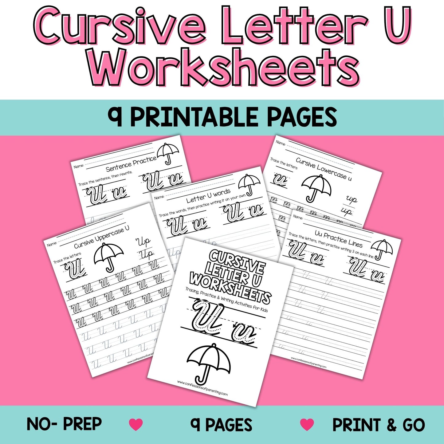 Cursive Worksheets A–Z Bundle (234 Printable Pages for Kids)