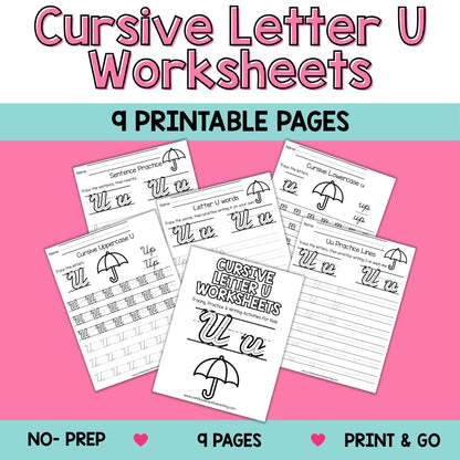 Cursive Worksheets A–Z Bundle (234 Printable Pages for Kids)