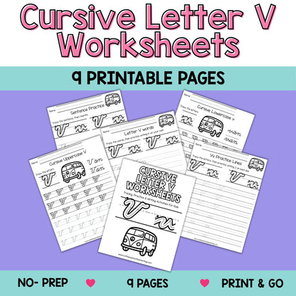 Cursive Worksheets A–Z Bundle (234 Printable Pages for Kids)
