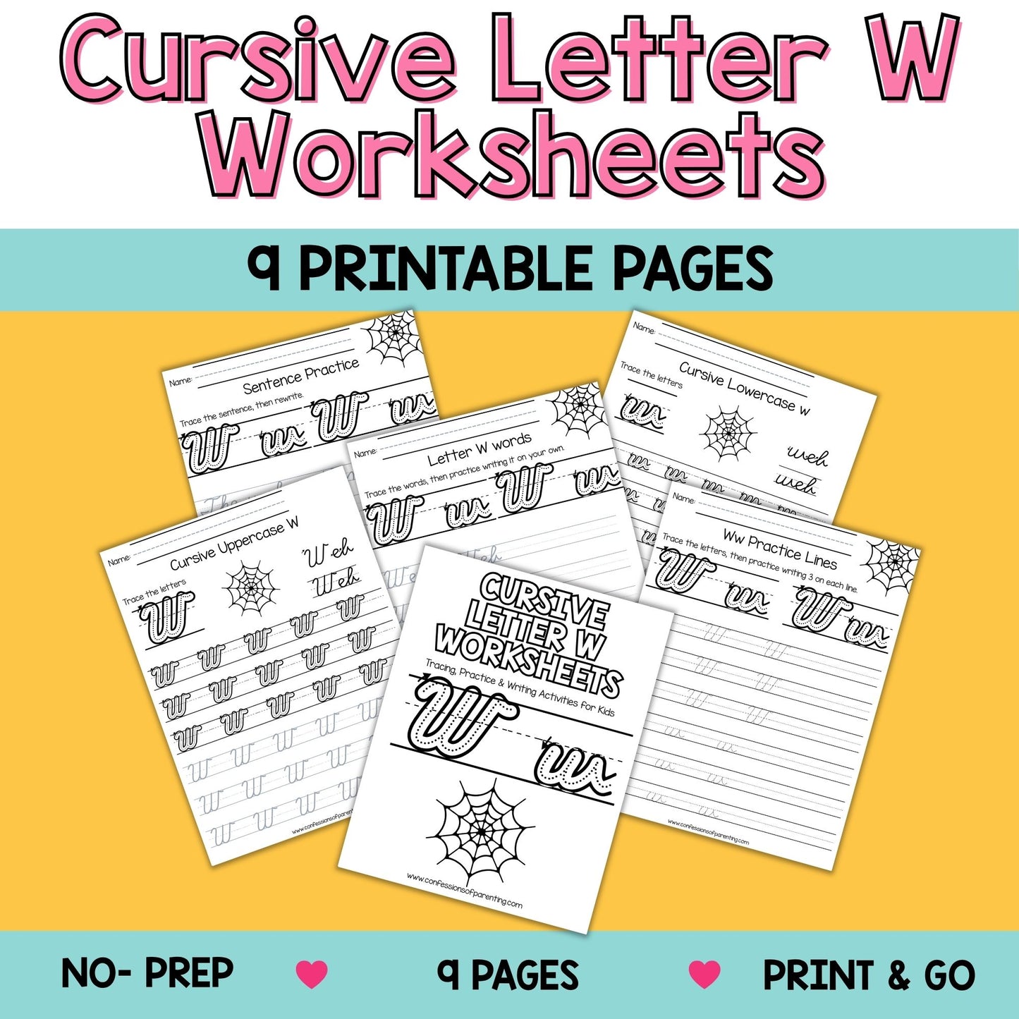 Cursive Worksheets A–Z Bundle (234 Printable Pages for Kids)