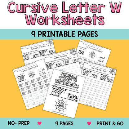 Cursive Worksheets A–Z Bundle (234 Printable Pages for Kids)