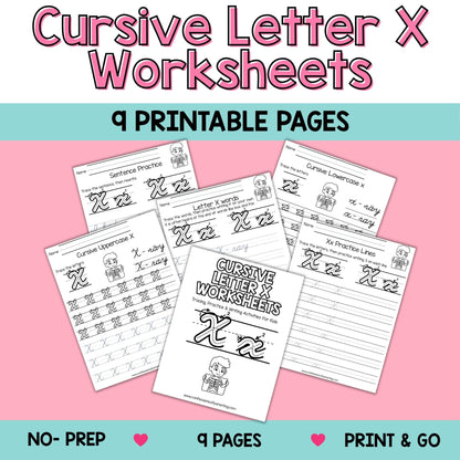 Cursive Worksheets A–Z Bundle (234 Printable Pages for Kids)